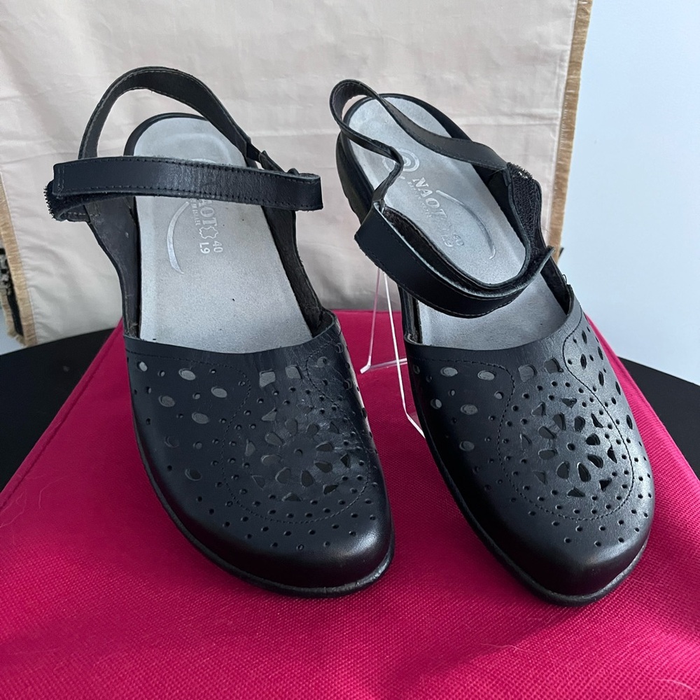 Naot, the Arataki Perforated Leather Mary Jane Flats
Orthotic friendly NWOT
